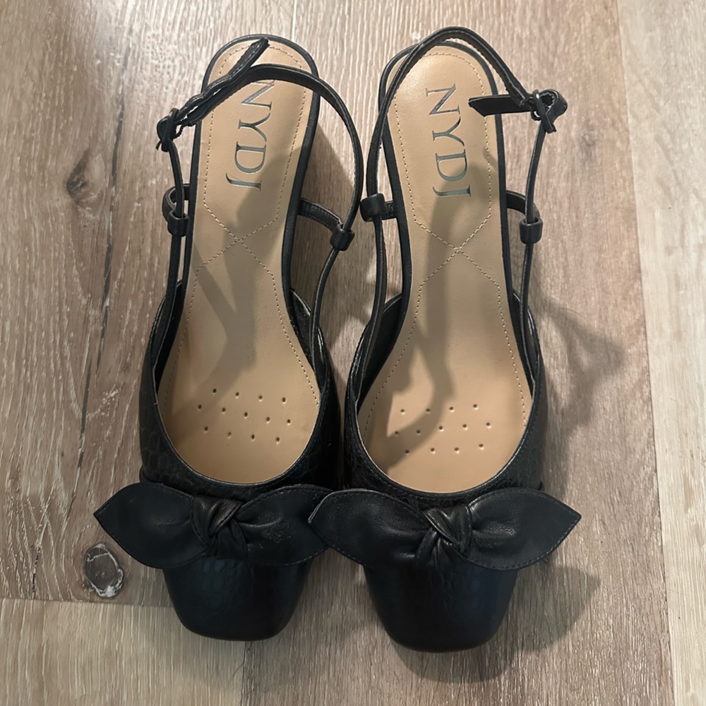 NYDJ Black Bow Heels